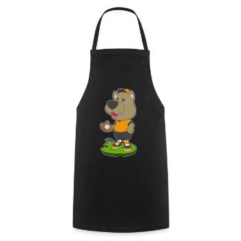 Dog Baseball Baseball Glove - Cooking Apron - black - Front - AI Model Male 185 dark (185cm)