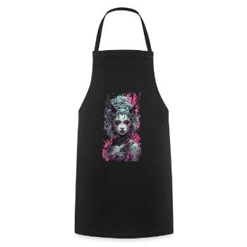 Gothic Demons Aesthetics Occult Streetwear - Cooking Apron - black - Front - AI Model Male 185 dark (185cm)