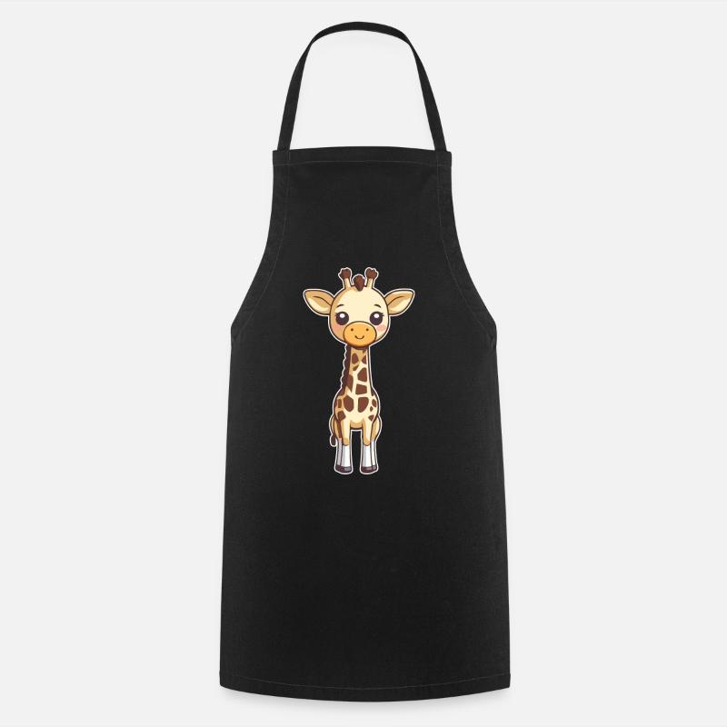 Girafe mignonne - Tablier de cuisine - noir