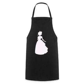 Princess in ball gown - Cooking Apron - black - Front - AI Model Male 185 dark (185cm)