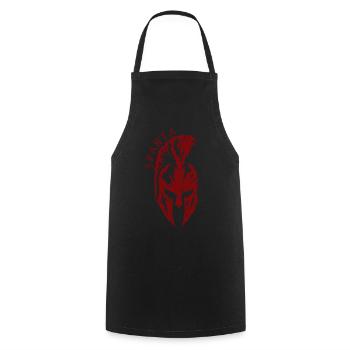 Sparta Spartan Helmet Fitness Ancient Warrior - Cooking Apron - black - Front - AI Model Male 185 dark (185cm)