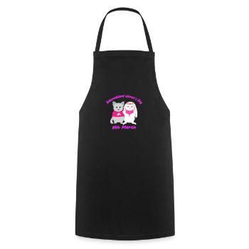 International Women's Day - Cooking Apron - black - Front - AI Model Male 185 dark (185cm)