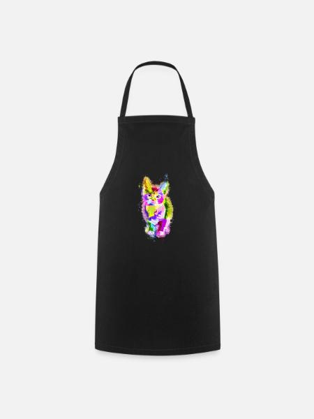 Animal colorful bright glowing - Cooking Apron - black
