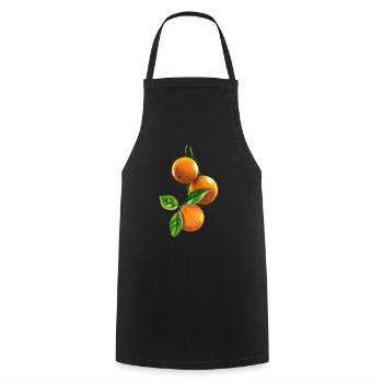Oranges - Cooking Apron - black - Front - AI Model Male 185 dark (185cm)