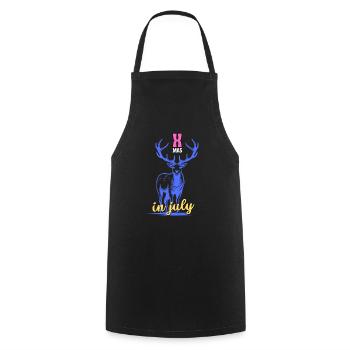 Christmas in July - Cooking Apron - black - Front - AI Model Male 185 dark (185cm)