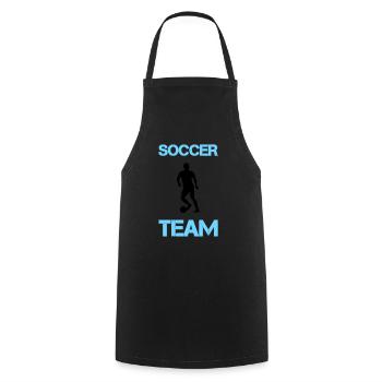 soccer player team - Kochschürze - Schwarz - Vorne - AI Model Male 185 dark (185cm)
