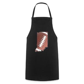 Real Football in the Indiana State Map - Cooking Apron - black - Front - AI Model Male 185 dark (185cm)