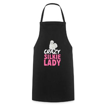 Seidenhuhn Poulet soyeux - Tablier de cuisine - noir - Devant - AI Model Male 185 dark (185cm)
