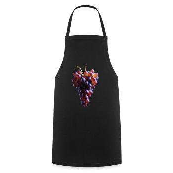 Trauben Obst Geschenk - Kochschürze - Schwarz - Vorne - AI Model Male 185 dark (185cm)