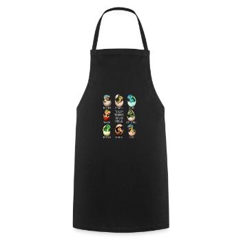 Baby dinos in the egg - Cooking Apron - black - Front - AI Model Male 185 dark (185cm)