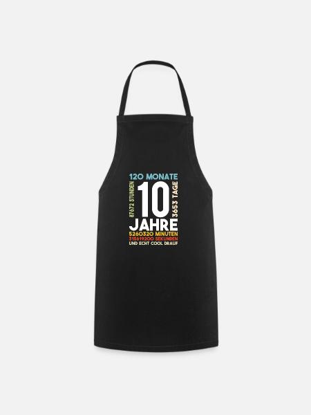 10 Jahre Geburtstag Kind Cool drauf Geschenk - Kochschürze - Schwarz