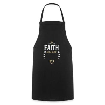 Foi et Hop - Jésus - Tablier de cuisine - noir - Devant - AI Model Male 185 dark (185cm)