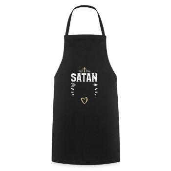 Satan - Jesus - Cooking Apron - black - Front - AI Model Male 185 dark (185cm)