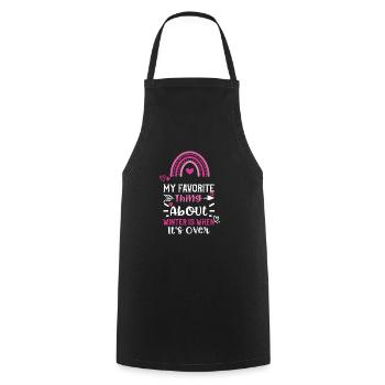 My Favorite Thing About Winter I... - Cooking Apron - black - Front - AI Model Male 185 dark (185cm)