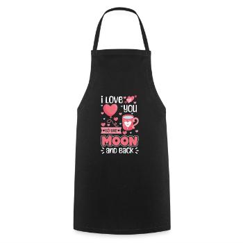 Saint-Valentin Couple Femme Affection - Tablier de cuisine - noir - Devant - AI Model Male 185 dark (185cm)