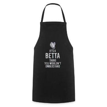 Aquarium Aquarist Pets Sea creatures - Cooking Apron - black - Front - AI Model Male 185 dark (185cm)