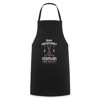Hockey Team Players Skate - Cooking Apron - black - Front - AI Model Male 185 dark (185cm)