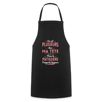 Plusieurs dans tête la Pâtissière l'emporte - Tablier de cuisine - noir - Devant - AI Model Male 185 dark (185cm)