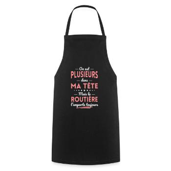Plusieurs dans tête la Routière l'emporte toujours - Tablier de cuisine - noir - Devant - AI Model Male 185 dark (185cm)