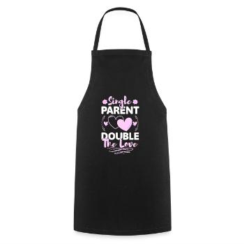 Parent Mère Fête des Pères - Tablier de cuisine - noir - Devant - AI Model Male 185 dark (185cm)