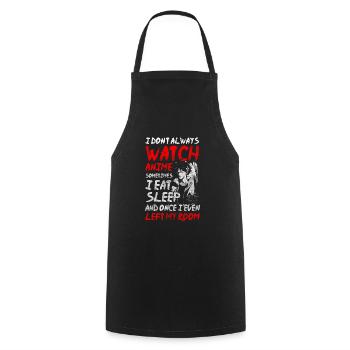 Japan Cosplay Kawaii Art - Cooking Apron - black - Front - AI Model Male 185 dark (185cm)
