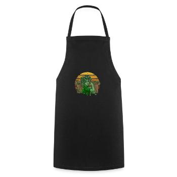Ancient God Greek Medussa Mythology - Cooking Apron - black - Front - AI Model Male 185 dark (185cm)