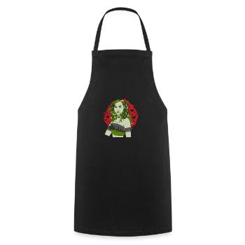 Dieu antique Mythologie grecque Médussa - Tablier de cuisine - noir - Devant - AI Model Male 185 dark (185cm)