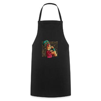 Combattre Cléopâtre Mythologie égyptienne - Tablier de cuisine - noir - Devant - AI Model Male 185 dark (185cm)