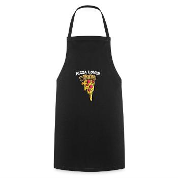 Pizzeria Italy Pizza Lover Crust Pizza - Cooking Apron - black - Front - AI Model Male 185 dark (185cm)