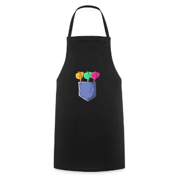 Fléchette Dart Dart Fléchette de poche - Tablier de cuisine - noir - Devant - AI Model Male 185 dark (185cm)