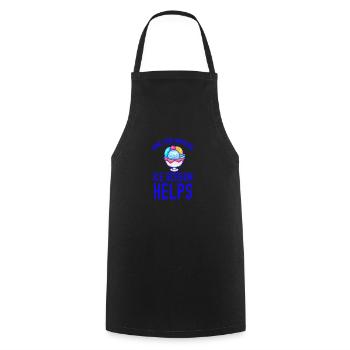 Adulting Happens Eisbecher-Creme - Kochschürze - Schwarz - Vorne - AI Model Male 185 dark (185cm)