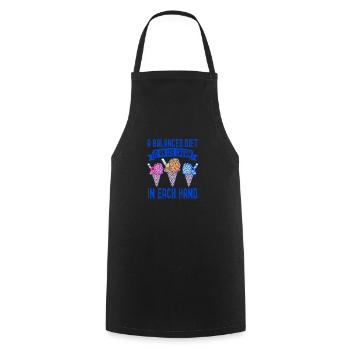 Sundae Gelato Cream In Each Hand Cream - Cooking Apron - black - Front - AI Model Male 185 dark (185cm)