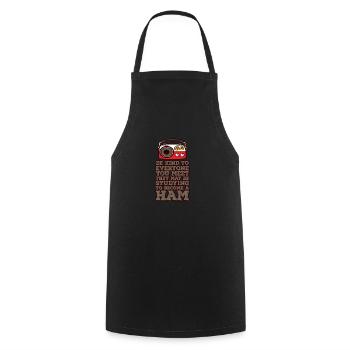 Amateur Radio Kind To Everyone Ham Radio - Cooking Apron - black - Front - AI Model Male 185 dark (185cm)