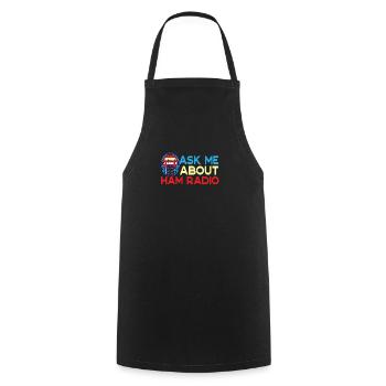Posez-moi des questions sur la radio amateur - Tablier de cuisine - noir - Devant - AI Model Male 185 dark (185cm)