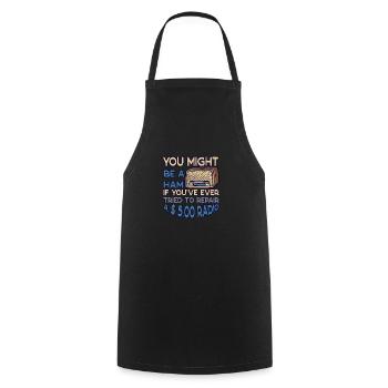 Amateur Tuned Your Amplifier Ham Radio - Cooking Apron - black - Front - AI Model Male 185 dark (185cm)