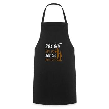Boxing Out Basketball - Cooking Apron - black - Front - AI Model Male 185 dark (185cm)