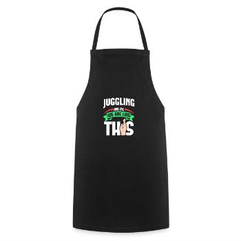 Juggling Me Are Like - Cooking Apron - black - Front - AI Model Male 185 dark (185cm)