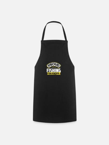 Sports Grandpa Fishing Grandpa - Cooking Apron - black
