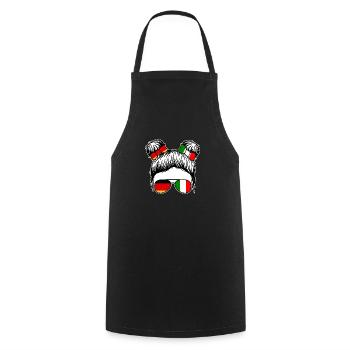 Italia Italian Germany Italy - Cooking Apron - black - Front - AI Model Male 185 dark (185cm)
