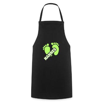 Hannes as a birth - Cooking Apron - black - Front - AI Model Male 185 dark (185cm)