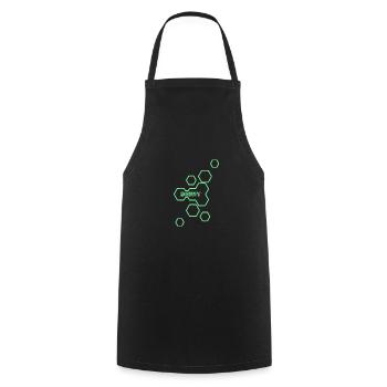Name: Denny - Cooking Apron - black - Front - AI Model Male 185 dark (185cm)