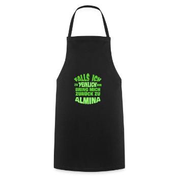 Bachelor Party Almina - Cooking Apron - black - Front - AI Model Male 185 dark (185cm)