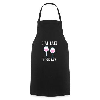 rosé lv2 - Tablier de cuisine - noir - Devant - AI Model Male 185 dark (185cm)