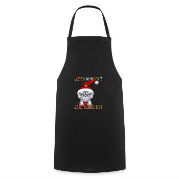 Ganz Dünnes Eis Morgenmuffel Katze Kaffee - Kochschürze - Schwarz - Vorne - AI Model Male 185 dark (185cm)