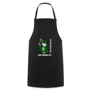 Very thin ice cream Morning grouch frog coffee - Cooking Apron - black - Front - AI Model Male 185 dark (185cm)