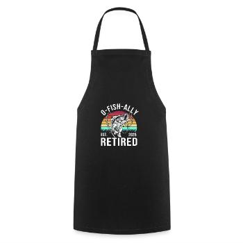 Retirement 2025 Pensioner Pension Pensioner - Cooking Apron - black - Front - AI Model Male 185 dark (185cm)