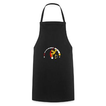 Buveur de bière Mug de bière Réservoir de bière Ravitaillement en carburant - Tablier de cuisine - noir - Devant - AI Model Male 185 dark (185cm)