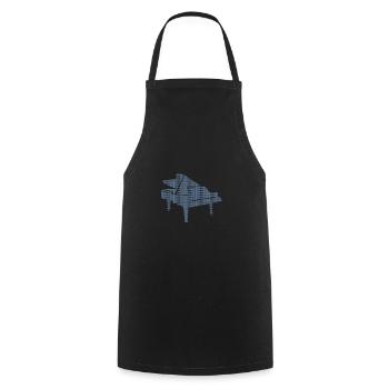 DNA Piano - Passion for classical music - Cooking Apron - black - Front - AI Model Male 185 dark (185cm)