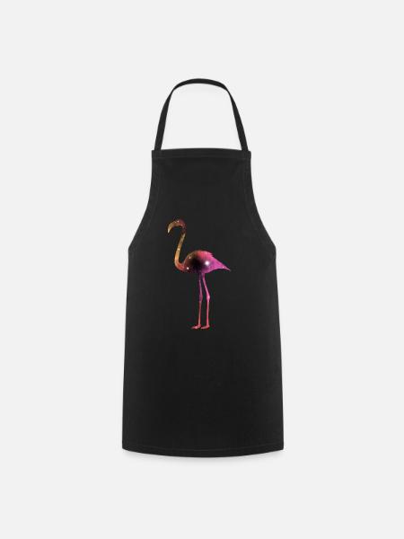 Galaxy Flamingo - Kochschürze - Schwarz