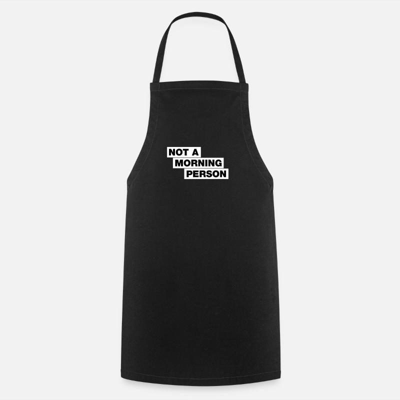Pas une personne du matin - Faute de frappe - Tablier de cuisine - noir
